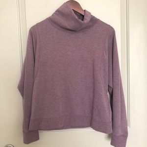 Mauve long sleeve turtleneck sweatshirt